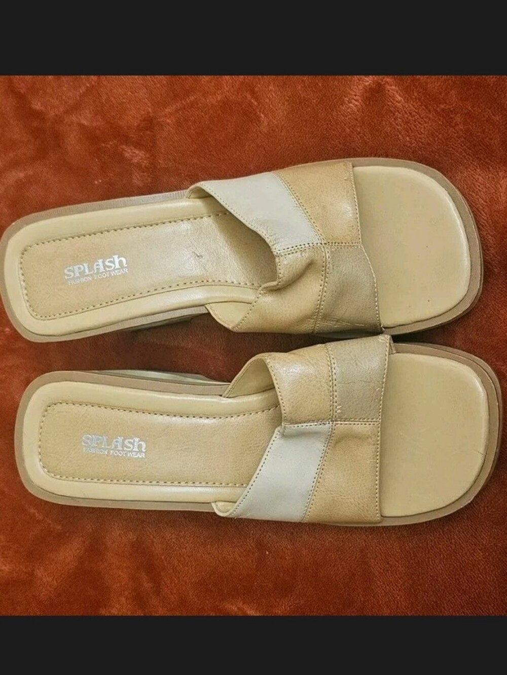 Splash Tan-Beige Slide Sandals for Women